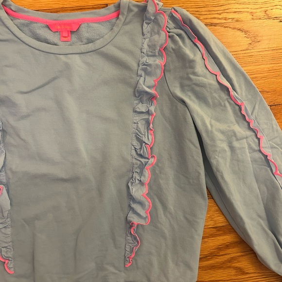 Lilly Pulitzer Blue and Pink Sweatshirt - Picture 4 of 5